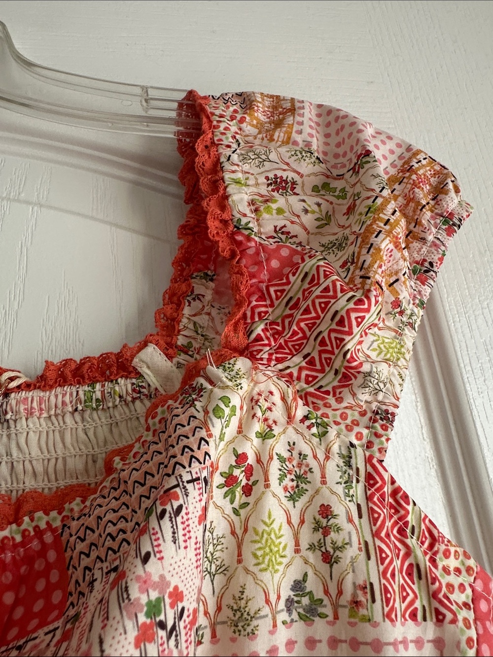 Women’s Pink Patchwork Print Sundress NWT - Picture 6 of 8
